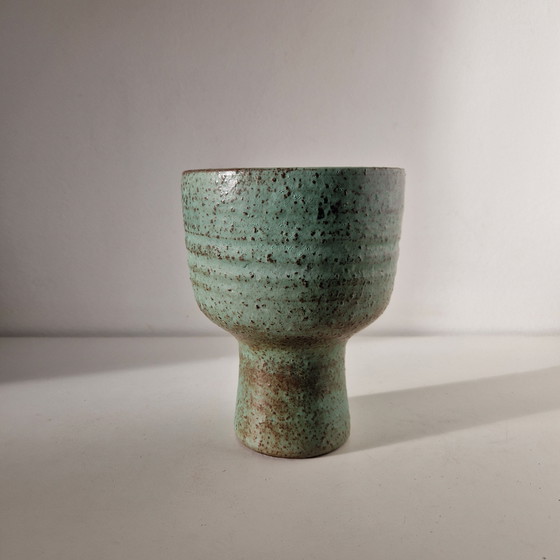 Image 1 of Mobach Vintage vaso da fiori su piede vaso da fiori in ceramica design anni '60