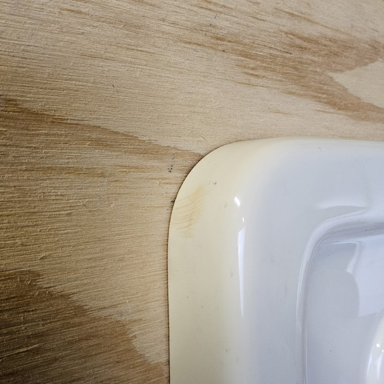 Image 1 of Appendiabiti da parete arancione vintage/spaziale con specchio (anni '70) appendiabiti in plastica e specchio