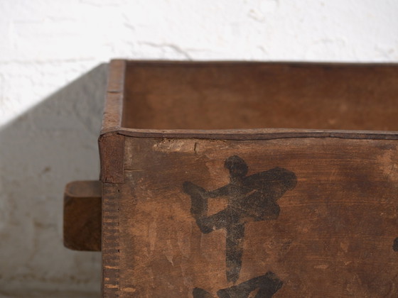 Misura per Grano Dou Vintage in Legno di Olmo, Cina, circa 1940, Oggetti decorativi, Ferro, Nero, Rustic (foto 7 di 9)
