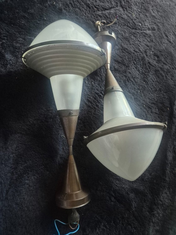 2 Zeiss Icon Adolf Meyer – Zeiss Ikon, Pendant lamps, Glass, Metal (photo 2 of 6)