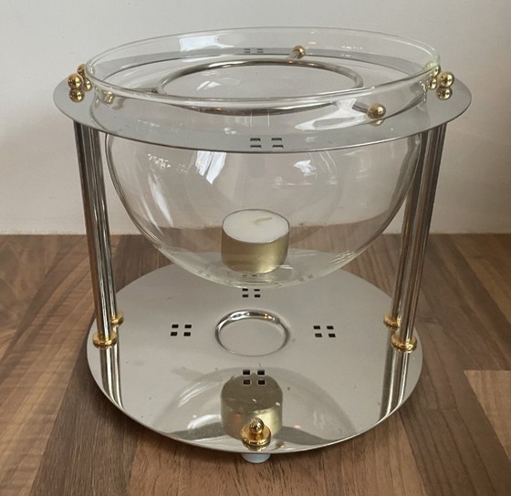 Image 1 of Bodum - Rotondo - Ciotola vintage per cioccolato in vetro con supporto in metallo design Carsten Jörgensen incl. scatola