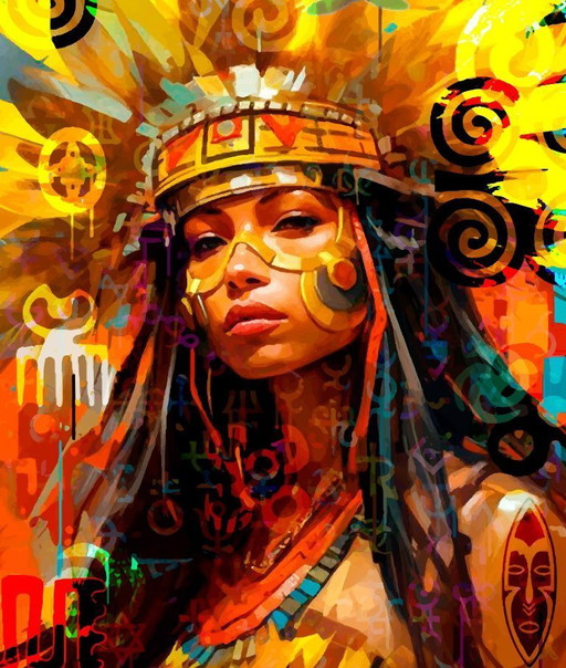 Alberto RICARDO - India - Lienzo de artista