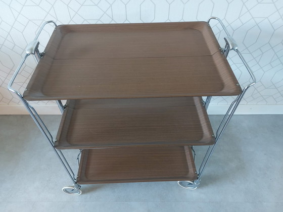 Image 1 of Vintage folding serving trolley