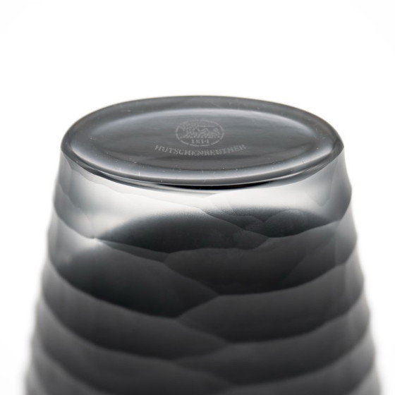 Image 1 of Vaso ovale in vetro nero Hutschenreuther EASY 20 cm, fatto a mano, modello postmoderno