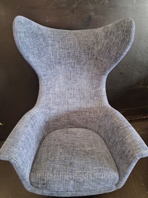 Poltrona girevole blu