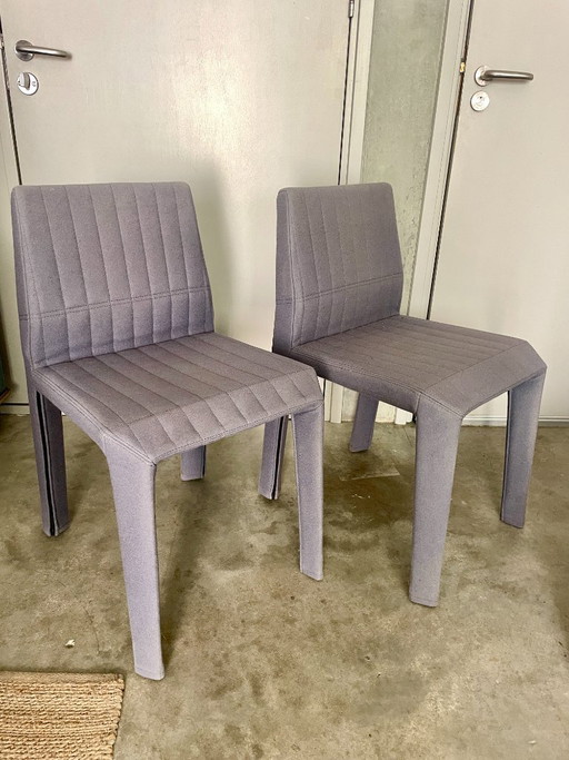4 sillas de comedor Ligne Roset Facett – eetkamerstoelen, Metal, Polyester (photo 2 of 9)