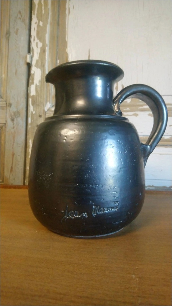 Brocca in ceramica smaltata nera "Jean Marais" – Bicchieri e caraffe, Porcelain, Vintage (photo 2 of 15)