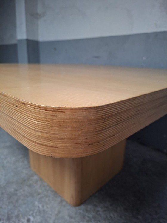 Image 1 of beech veneer square dining table