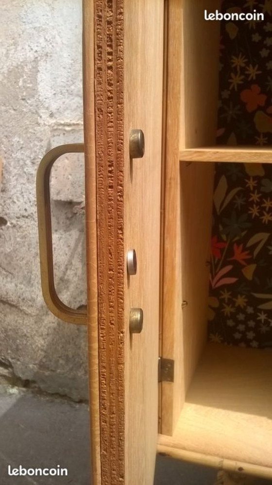 Image 1 of Two-door rattan sideboard in the Audoux Minet style
