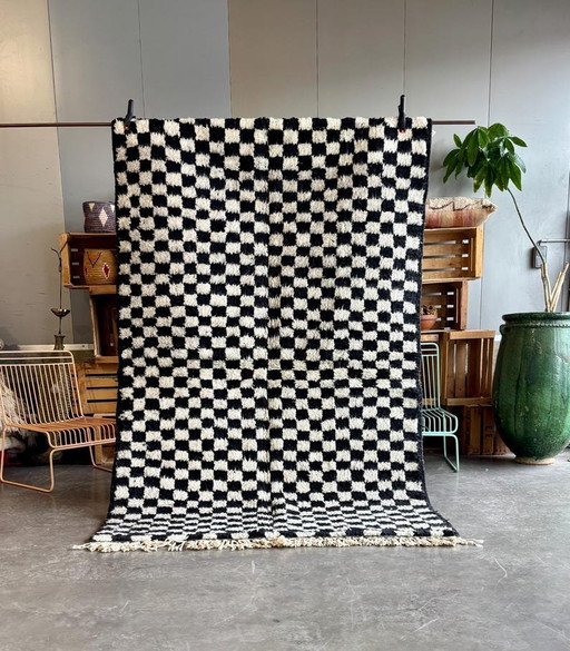 Traditioneller marokkanischer handgeknüpfter Teppich 150/270 cm – vloerkleden en tapijten, Wool