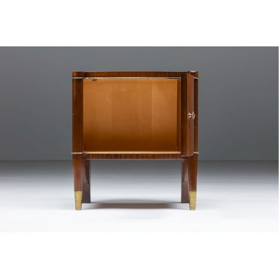 Image 1 of Vintage brown night stand by De Coene, Belgium 1960s