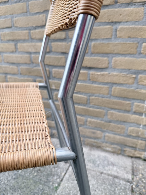 Martin Visser SE 05 | Vintage Design Stoel | Restauratieproject – Spectrum, Eetkamerstoelen, Chrome, Wicker (photo 10 of 10)