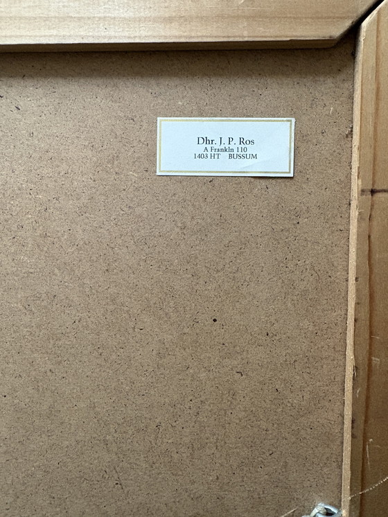 Image 1 of Opera d'arte Benno Heldere Bennoh Pittura in pelle vintage Mid-Century Bussum