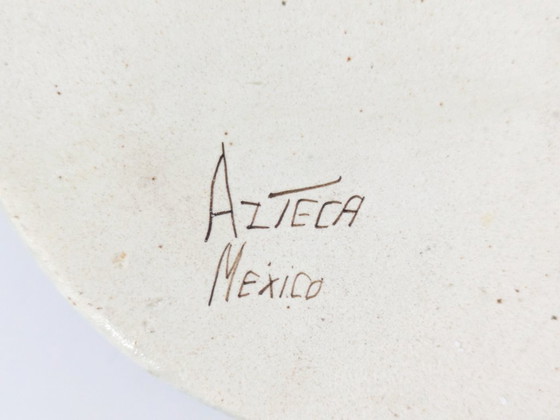 Image 1 of Keramische doos met deksel in Tonala-stijl uit de jaren 70: speels, gesigneerd aardewerk in volkskunststijl.