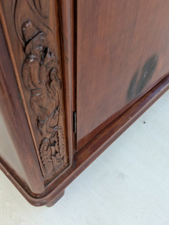 Image 1 of Vitrine - Hout, Messing, Glas