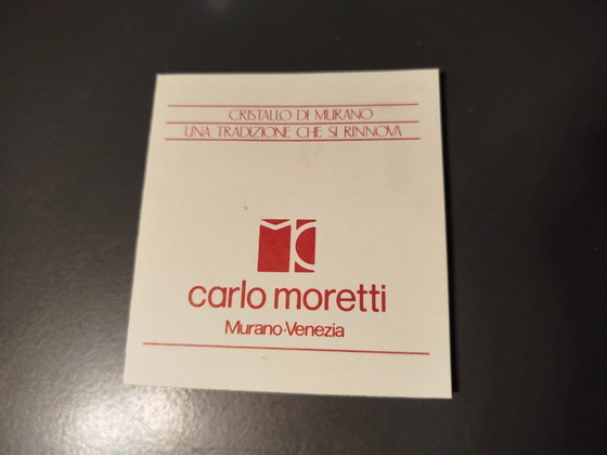 Image 1 of Crystal paperweight, sculptural object by Carlo Moretti, master glassmaker of Murano, Venice