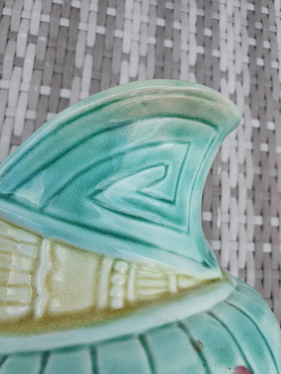 Image 1 of Antique A.Mouzin-Lecat majolica can - ca 1900 - in good condition