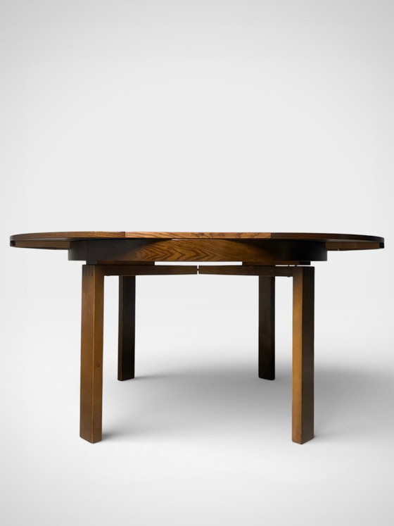 Image 1 of Vintage extendable brutalist round table from the 60s/70s