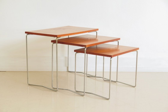 Image 1 of Nido nido in legno e cromo x3 Brabantia