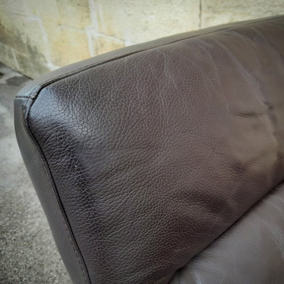 Image 1 of Paire de fauteuils et ottoman scandinaves en cuir Stressless par Ekornes, Norvège, 1970