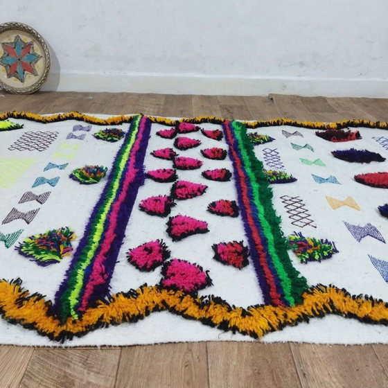 Image 1 of Authentiek Marokkaans Azilal-tapijt 282 x 145 cm – Kleurrijk handgemaakt Berber wollen tapijt