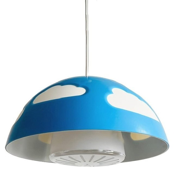 Image 1 of Lampada a sospensione Ikea Skoljig Cloud Lamp blu bianca Henrik Preutz anni '90