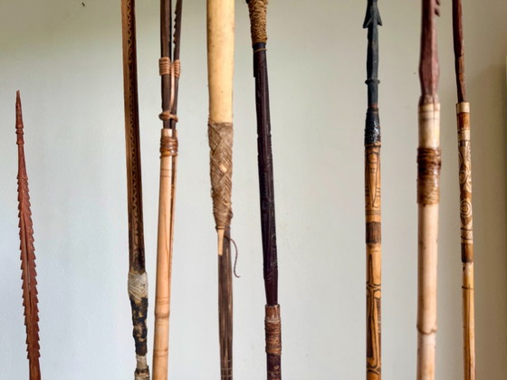 Arc et flèches des tribus Sepik et/ou Asmat de Papouasie-Nouvelle-Guinée – Objets déco, Bamboo (photo 14 of 17)