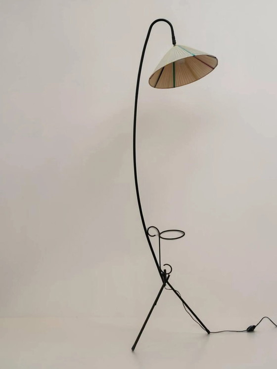 Lampada da lettura a treppiede, Francia, anni '50 – Lampade da terra, Metal, Brass, Retro (photo 4 of 9)