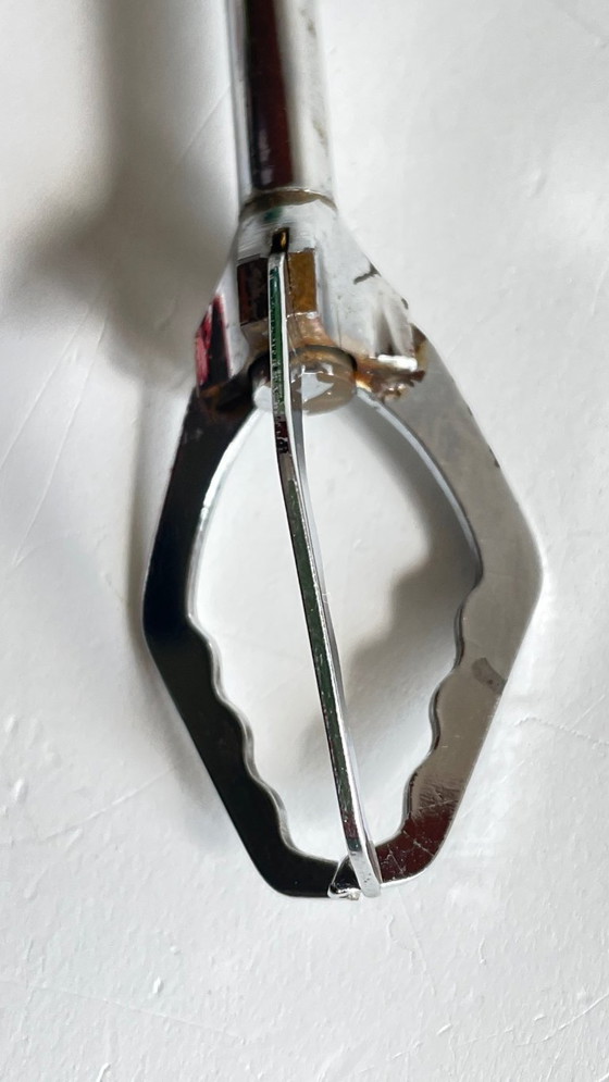 Image 1 of Pinze da zucchero lunghe in metallo cromato VINTAGE