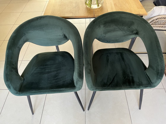 Image 1 of 2 Kick grüne Samtstühle