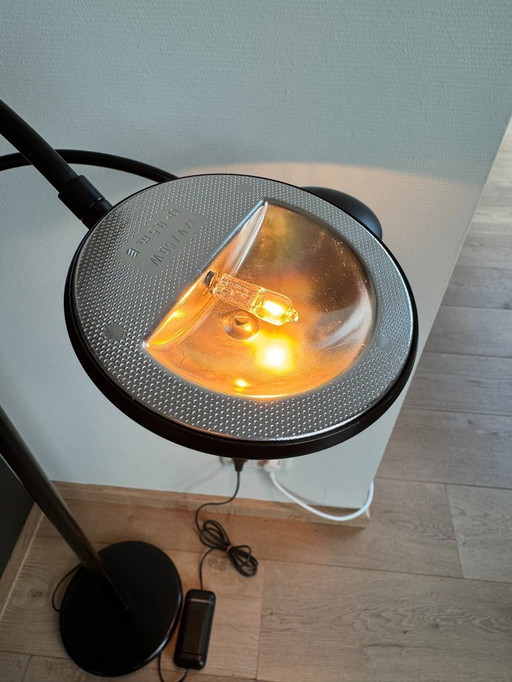 Vintage floor lamp reading lamp Steinhauer black