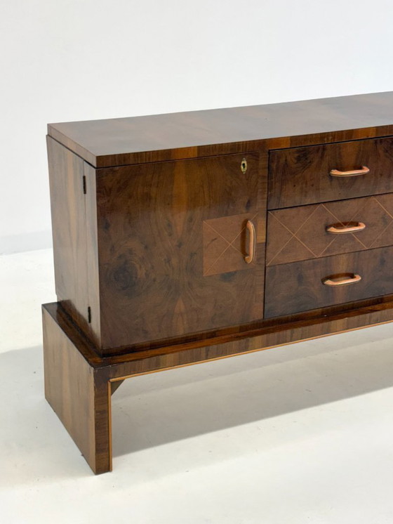 Image 1 of Italian walnut Art Deco / Art Nouveau sideboard