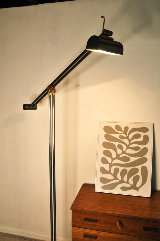 Image 1 of Swiss JJS Gland adjustable design floor lamp with counterweight (ca. 1970/80)