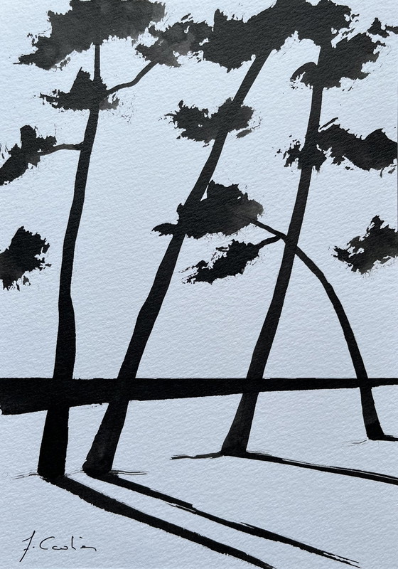 Image 1 of 2 ink sketches, 21x15cm.