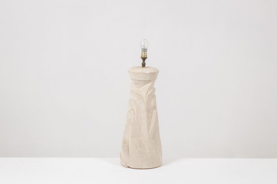 Image 1 of Lampada in pietra intagliata, anni '70