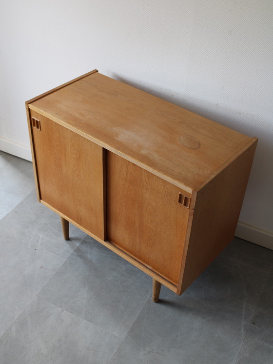 Image 1 of Vintage Danish sliding door wardrobe in teak