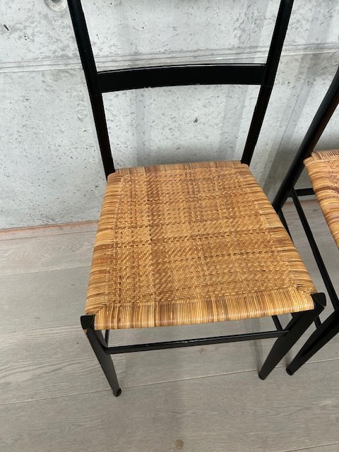 Image 1 of 2 Cassina Superleggera chairs by designer Gio Ponti