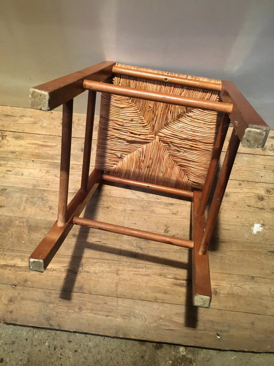 Taburete Mulched – Madera, Vintage (photo 5 of 6)