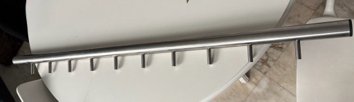 RVS kapstok design 10 haken - 120 cm lang