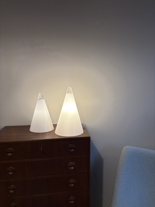 ¡Ilu di Vetro Iceberg Piramide TeePee XL & L Tafellamp!
