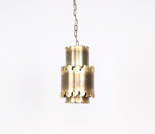 Conjunto de lámparas colgantes vintage de latón Holm Sorensen 6400