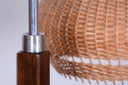 Lampadaire Art Déco restauré, par J. Halabala pour UP Závody, en noyer, République tchèque, années 1930
