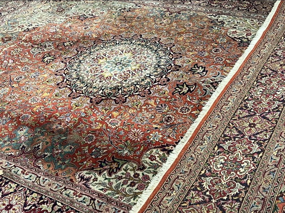 Image 1 of Tappeto persiano antico XXL 4x3m annodato a mano autentico tappeto orientale SAROUGH