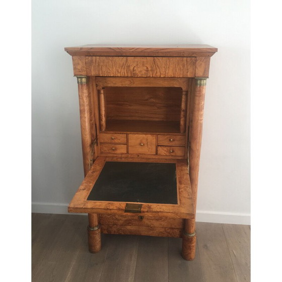 Image 1 of Vintage empire burr walnut secretary with detached columns, 1930