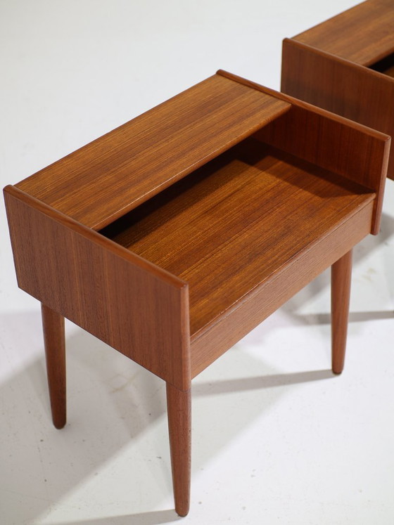 Image 1 of Set di comodini Melvin Mikkelsen in teak, stile vintage danese