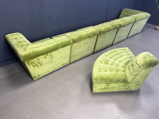 Vintage fluwelen modulaire sofa van Laauser, 1970