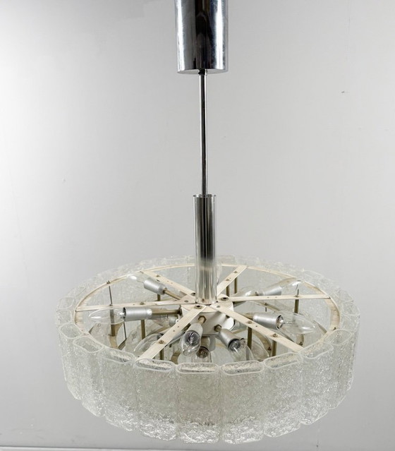 Image 1 of Lámpara de techo/araña de mediados de siglo, diseñada por Doria Leuchten, Alemania, década de 1970.