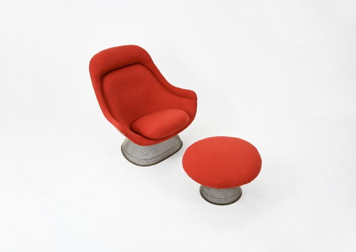 Fauteuil et repose-pieds conçus par Warren Platner pour Knoll International, années 1960