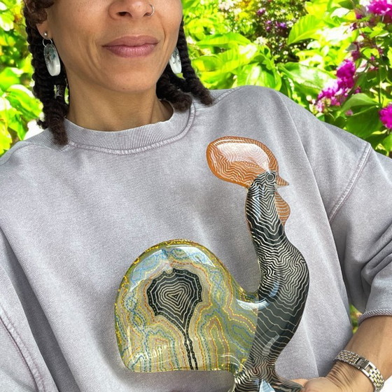 Image 1 of Abraham Palatnik Acrylique Coq Haan Figurine