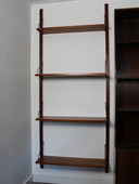 Vintage modular wall system in teak with shelves